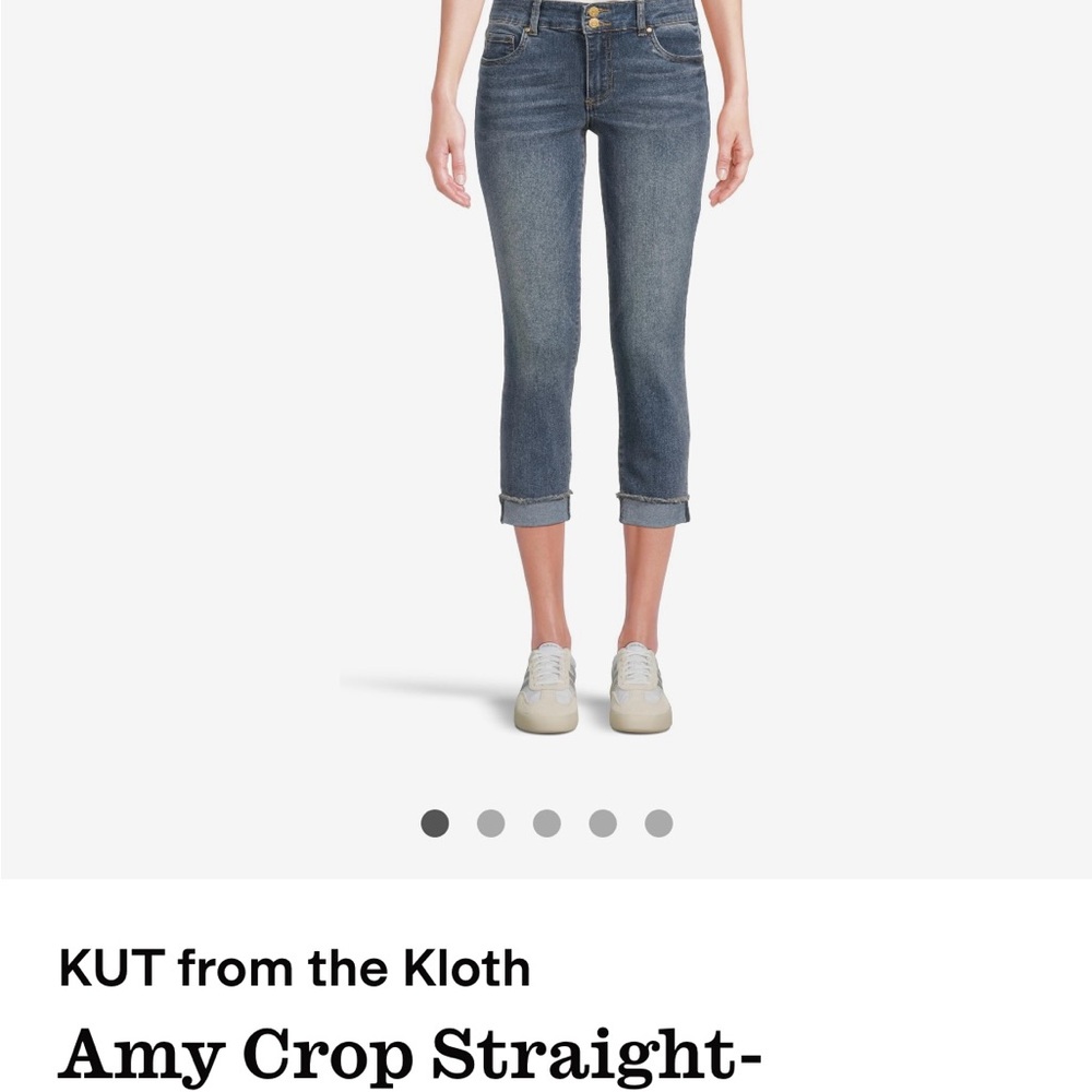 Kut from the Kloth Cropped Jeans - Dark Blue